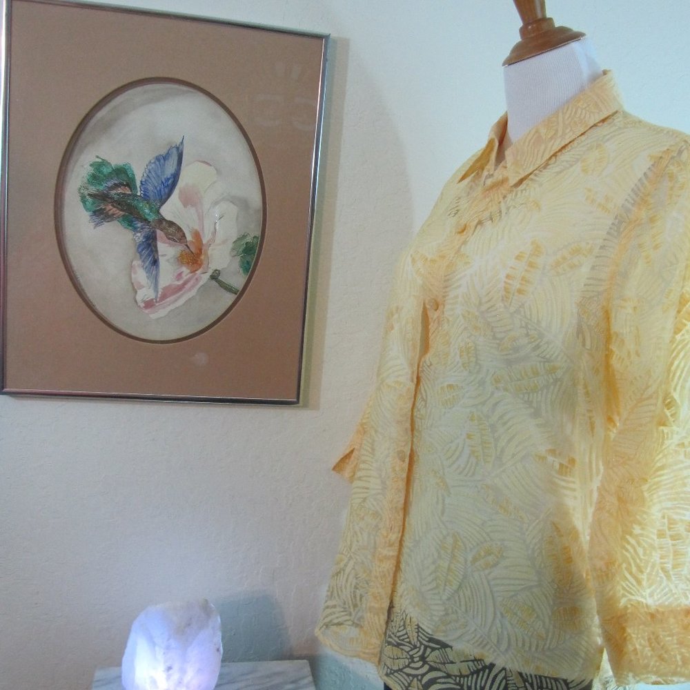 Alfred Dunner Blouse & Cami, 3/4 Sleeve, Sz 12 - Picture 2 of 6